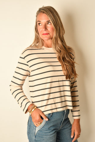 INDY STRIPED LONG SLEEVE TEE