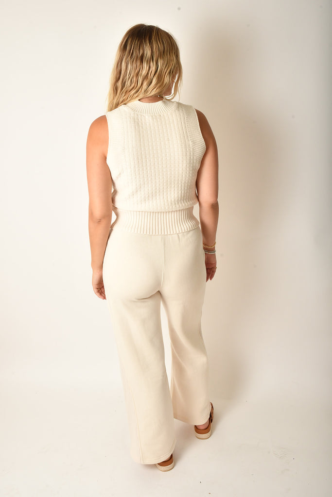 TEXT STITCH SWEATER TANK