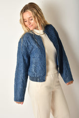 QUILTED BOMBER JACKET