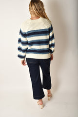FRANKIE STRIPE CABLE SWEATER