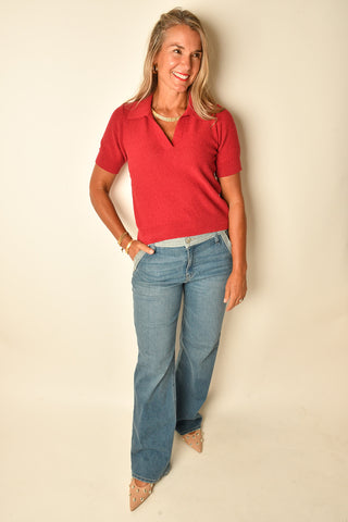 TATUM JOHNNY COLLAR TOP