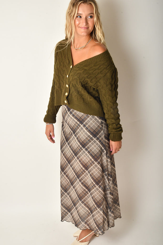 CABLE KNIT CARDIGAN