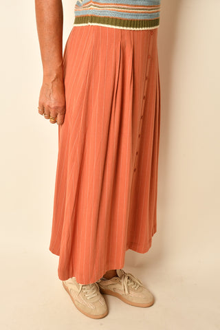 SUGARLOAF STRIPE MIDI SKIRT