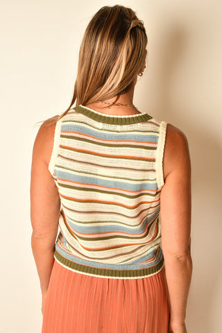 FALL STRIPE SWEATER VEST