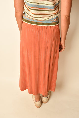SUGARLOAF STRIPE MIDI SKIRT