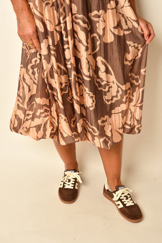 RUSTIC CHARM MIDI DRESS