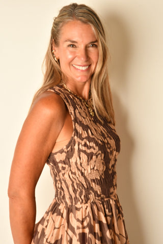RUSTIC CHARM MIDI DRESS