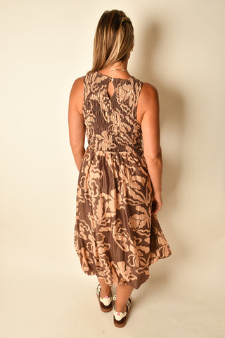 RUSTIC CHARM MIDI DRESS