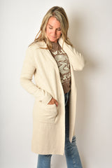 OPEN LONG HOOD CARDIGAN