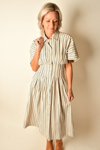 MAUDE WAIST DETAIL SHIRTDRESS