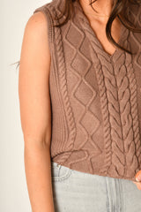 KAY CABLE KNIT VEST