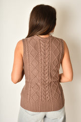 KAY CABLE KNIT VEST