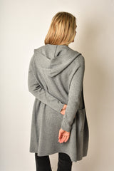 OPEN LONG HOOD CARDIGAN