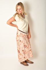 WESTERN PRINT SATIN MIDI