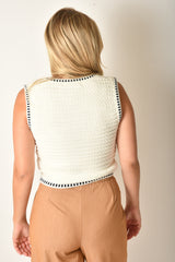 LUXE CROCHET SWEATER VEST