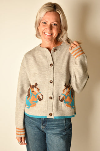 COZY HORSE CARDIGAN