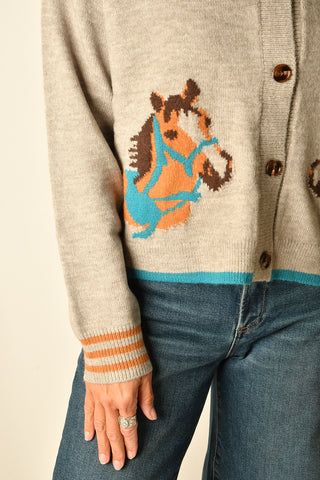 COZY HORSE CARDIGAN