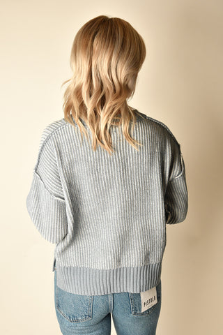 EVERLY RIBBED V-NECK SWEATER