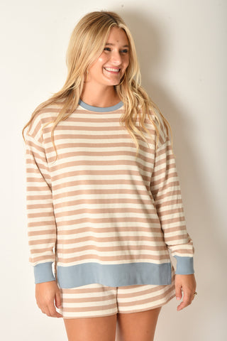 LAYER UP STRIPE SWEATSHIRT