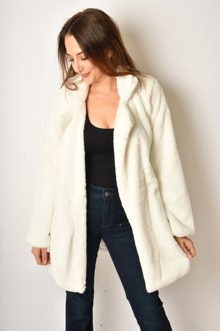 OPEN FAUX FUR JACKET