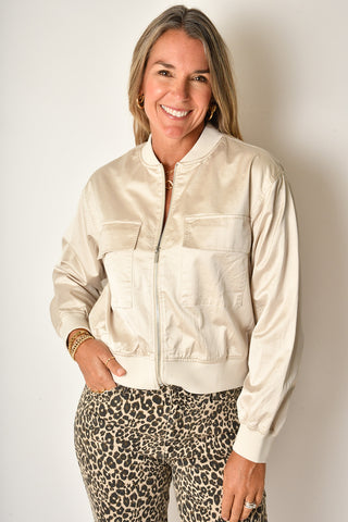 SKYLINE SATEEN BOMBER