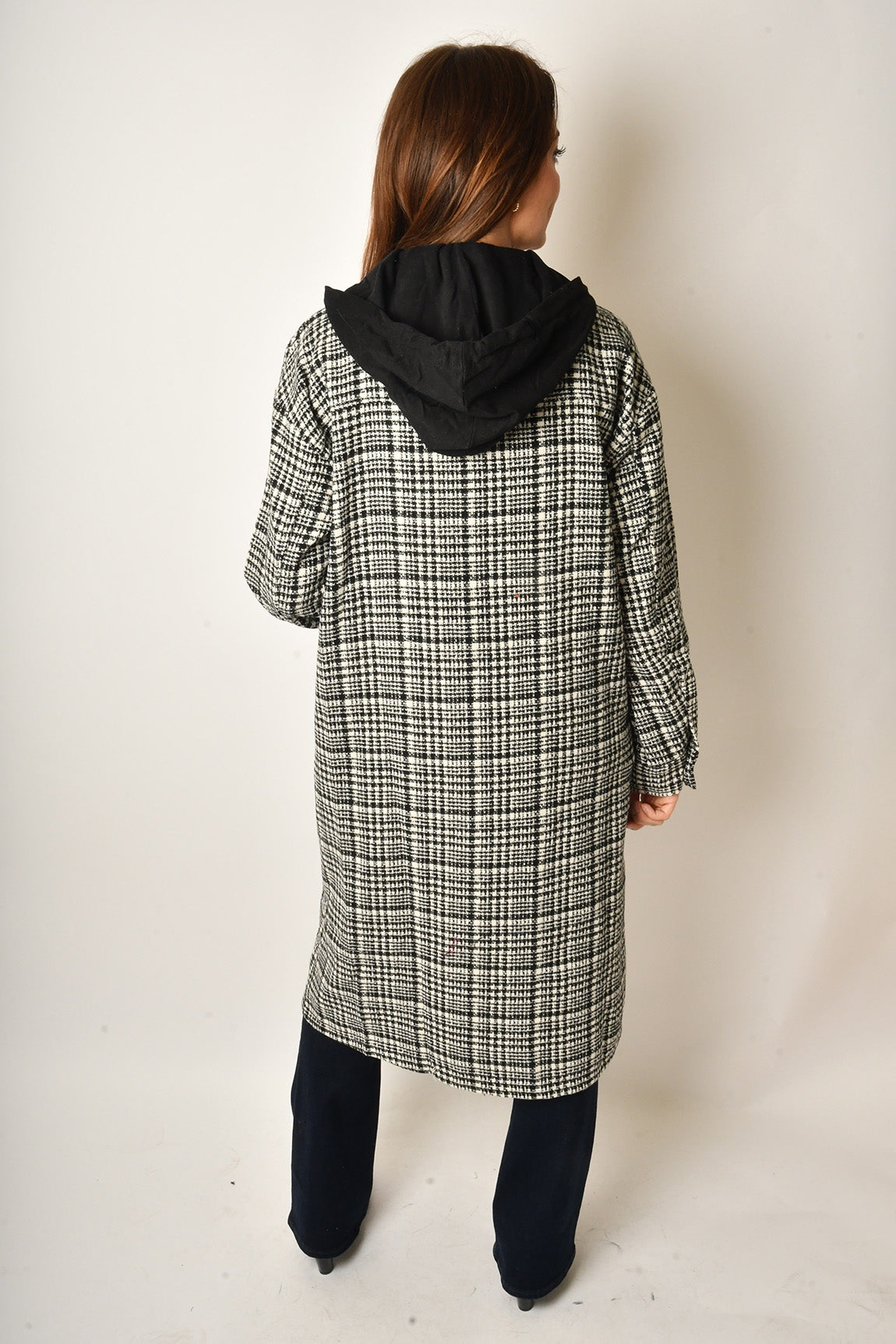 TWOFER HOODIE LONG COAT