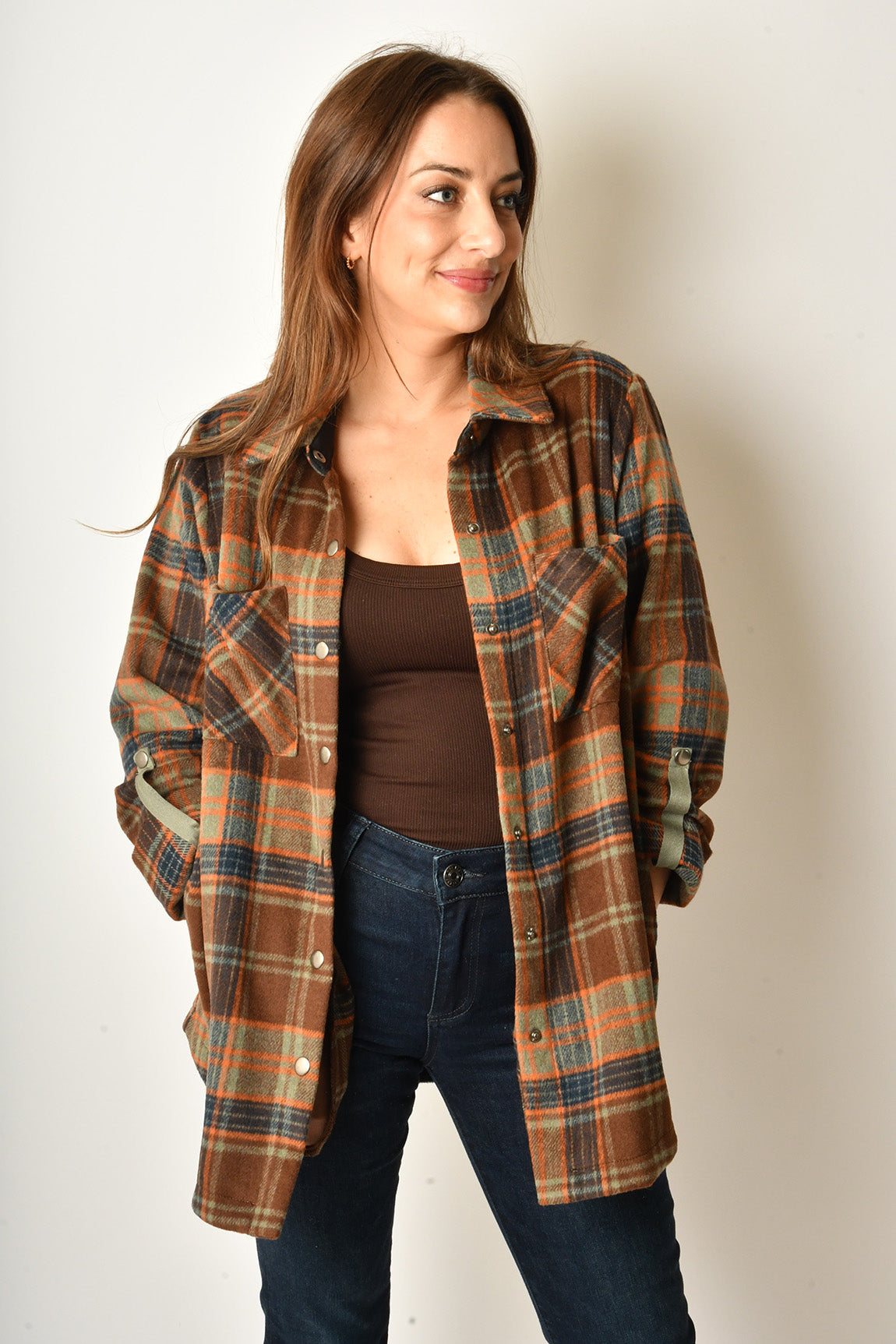 PLAID SHIRT JACKET