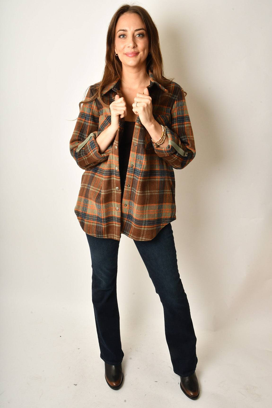 PLAID SHIRT JACKET