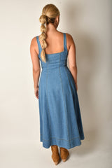 DENIM MIDI DRESS