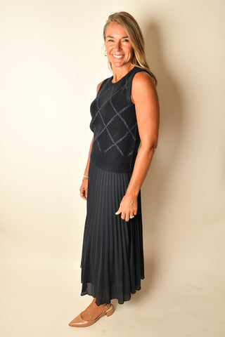 ARGYLE SEQUIN SWEATER VEST
