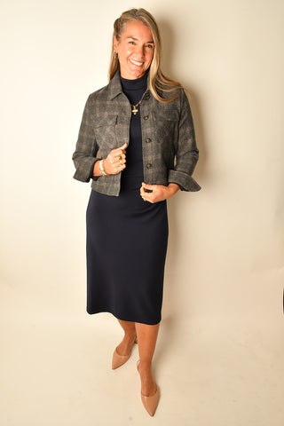 PLAID SHORT JACKET