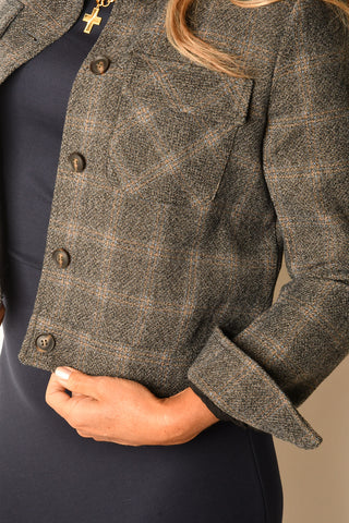PLAID SHORT JACKET