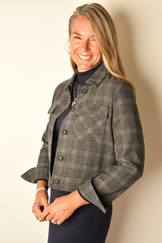 PLAID SHORT JACKET