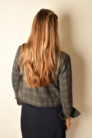 PLAID SHORT JACKET
