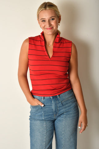 ZIP MOCK NECK