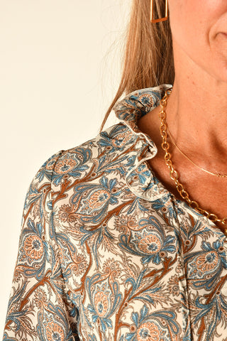 PAISLEY BALLOON SLEEVE