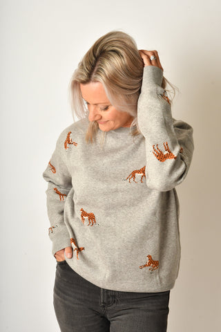 LEOPARD CRAWL SWEATER