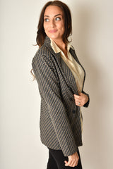 FAUX DOUBLE BREASTED BLAZER
