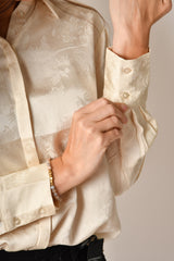 FLORAL JACQUARD BLOUSE