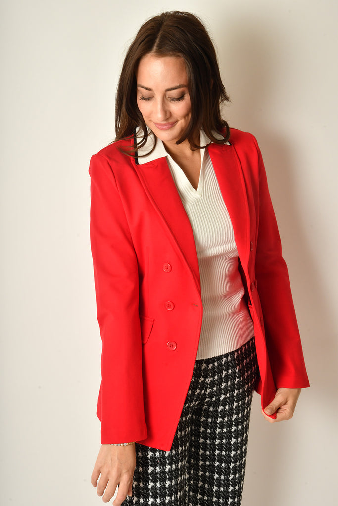 FAUX DOUBLE BREASTED BLAZER