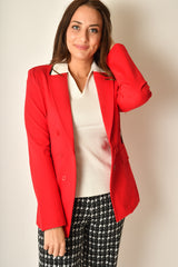FAUX DOUBLE BREASTED BLAZER