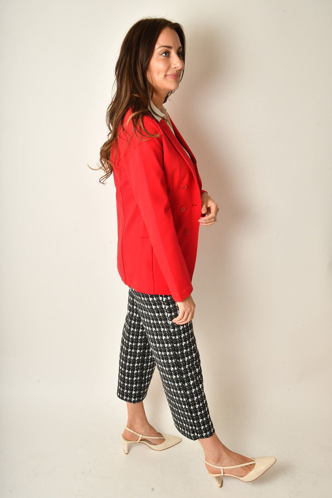 FAUX DOUBLE BREASTED BLAZER