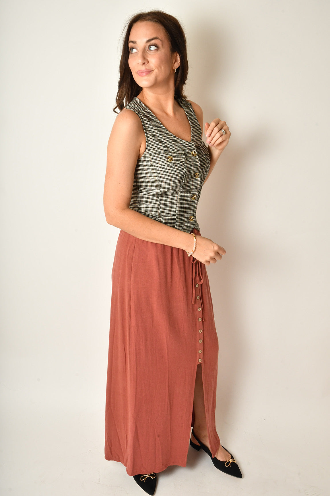 BUTTON FRONT SLIT MAXI