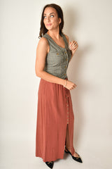 BUTTON FRONT SLIT MAXI