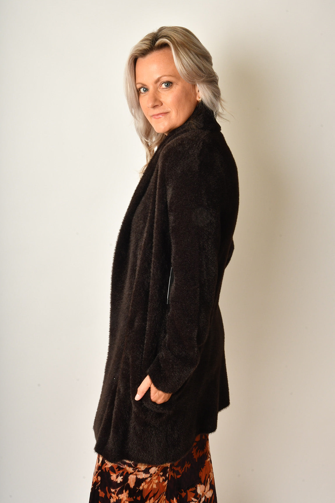 MINK SHAWL SWEATER COAT