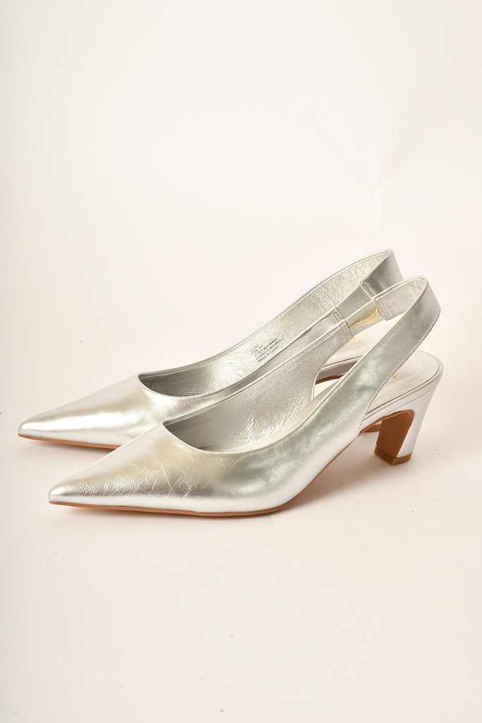 LEONA SILVER HEEL