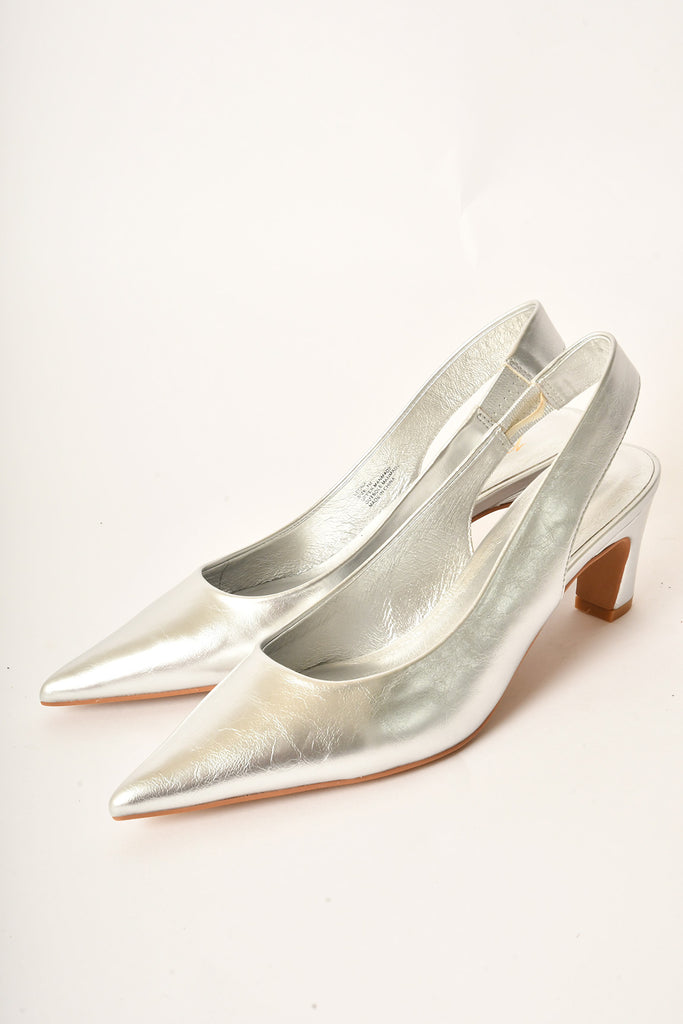 LEONA SILVER HEEL