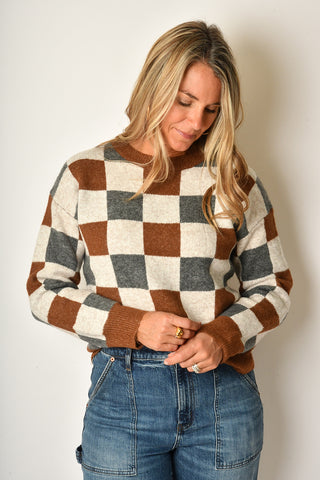 CHECKERED EARTH SWEATER