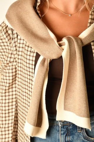 TWO TONE SHOULDER WRAP
