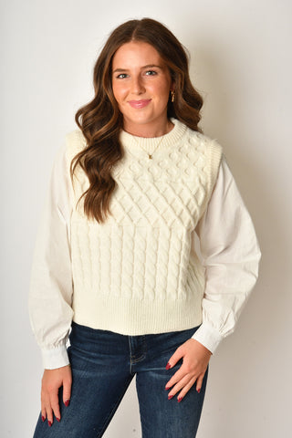 SWEATER VEST BLOUSE